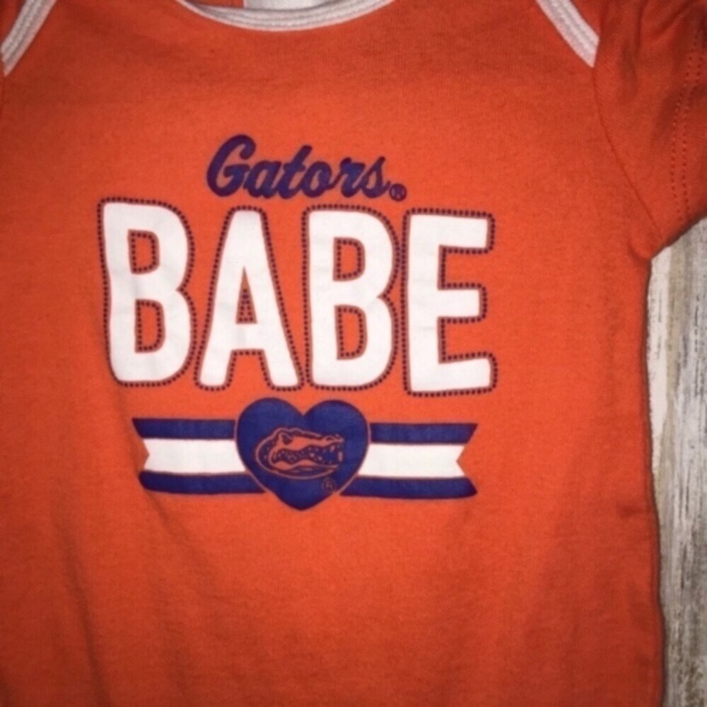 Florida Gators Baby Onesie 6-9M Orange “Gators Babe” Bodysuit NCAA Infant Outfit - Picture 2 of 5